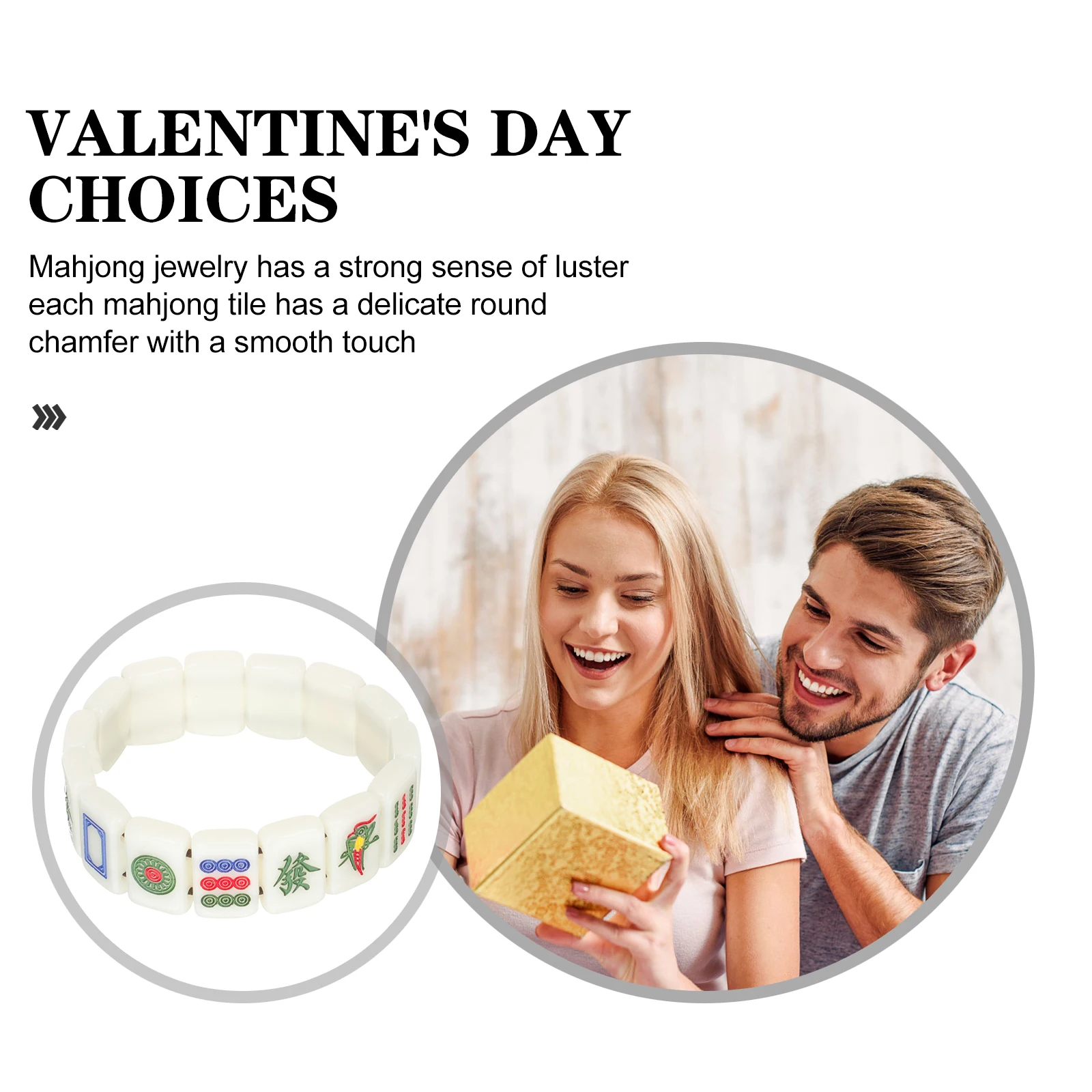 Creative Mahjong Bracelet Acrylic Elasticity Mahjong Bracelet Valentine Wedding Birthday Gift Stylish Wrist Chain for Couples
Creative Mahjong Bracelet Acrylic Elasticity Mahjong Bracelet Valentine Wedding Birthday Gift Stylish Wrist Chain for Couples