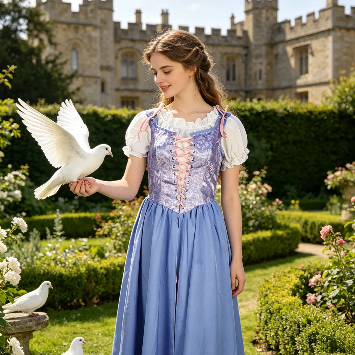 Elegant and versatile princess with long hair, derived from Renaissance clothing, ladies' medieval tight chest dress, fluffy sle
Elegant and versatile princess with long hair, derived from Renaissance clothing, ladies' medieval tight chest dress, fluffy sle