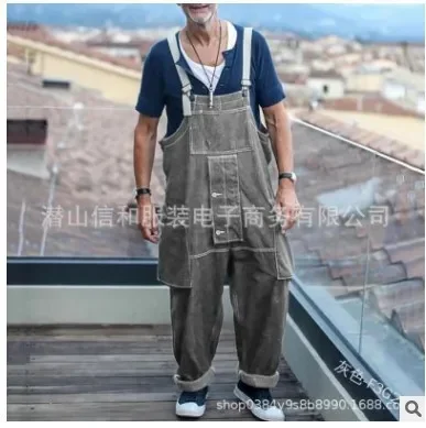 American Style Spring and Summer Fashionable Loose Work Jeans, Men's Casual Multi-pocket Personalized Suspender Pants. S-XXXXXL
American Style Spring and Summer Fashionable Loose Work Jeans, Men's Casual Multi-pocket Personalized Suspender Pants. S-XXXXXL