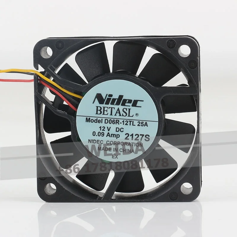 New Original Nidec D06R-12TL 25A 60X60X15MM DC12V 0.09A 6015 Silent CPU Power Supply 6CM Three-wire Cooling fan
New Original Nidec D06R-12TL 25A 60X60X15MM DC12V 0.09A 6015 Silent CPU Power Supply 6CM Three-wire Cooling fan
