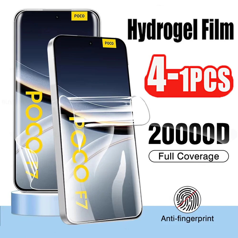 1-4PCS Full Cover Hydrogel Film For Xiaomi Poco X8 Pro Max X5 X6 X7 Pro M6 M8 M7 F8 Ultra F5 F7 F6 Water Gel Screen Protector
1-4PCS Full Cover Hydrogel Film For Xiaomi Poco X8 Pro Max X5 X6 X7 Pro M6 M8 M7 F8 Ultra F5 F7 F6 Water Gel Screen Protector