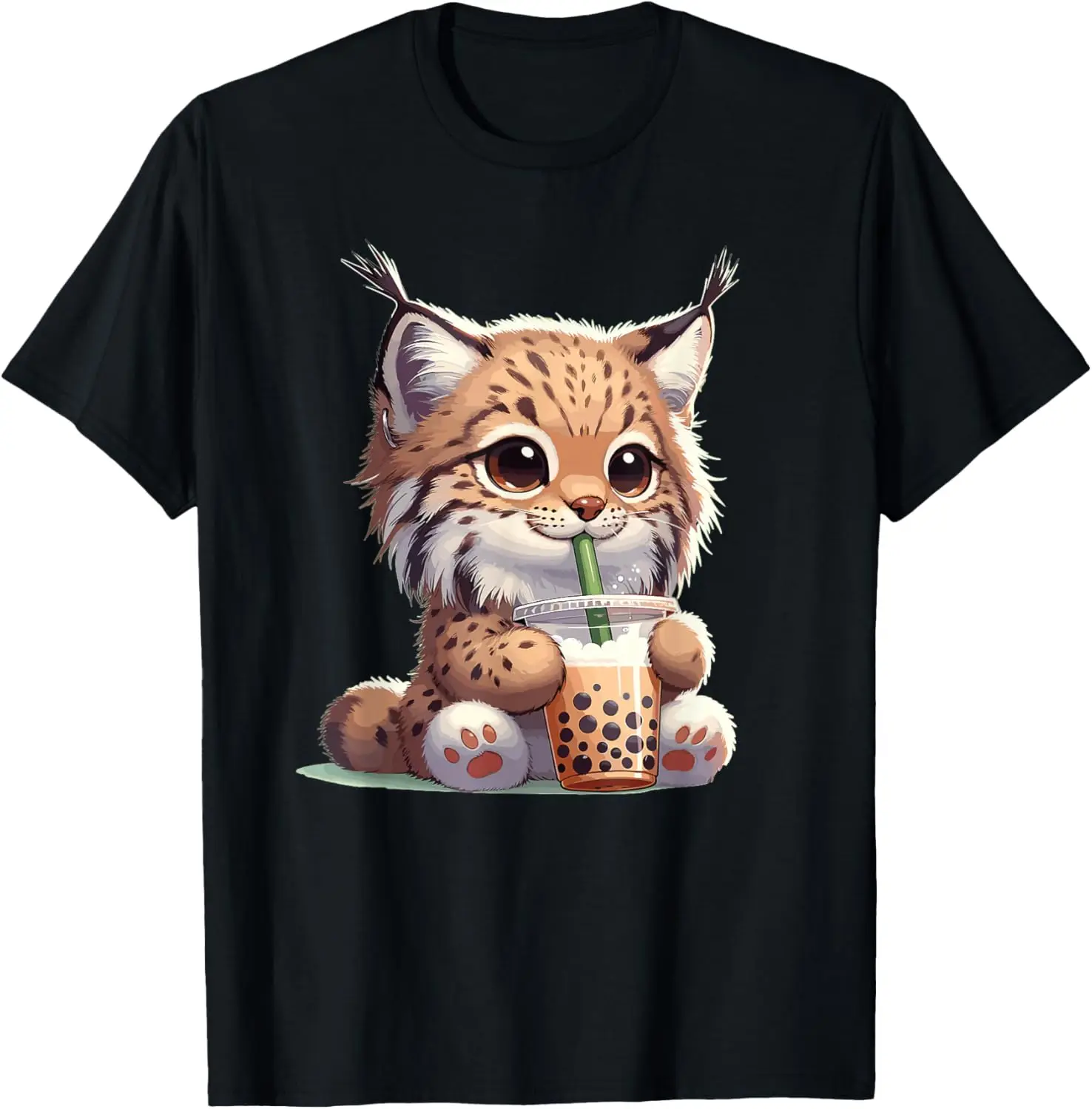 Cute Kawaii Lynx Drinking Boba Tea Graphic T-Shirt Soft Cotton Short Sleeve Tee for Men
Cute Kawaii Lynx Drinking Boba Tea Graphic T-Shirt Soft Cotton Short Sleeve Tee for Men