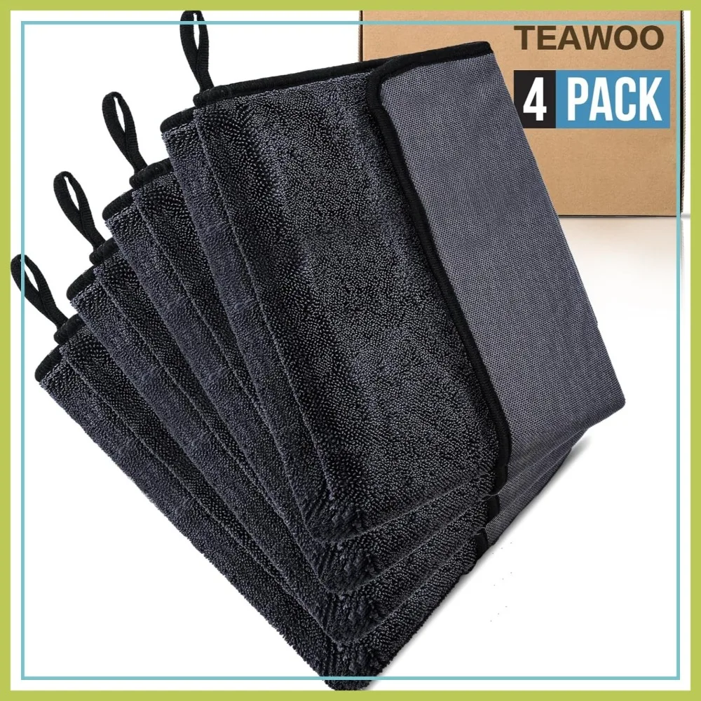 Ultra Absorbent Microfiber Cleaning Cloth, 4 Pack 16x24 Inch, Streak-Free Car Drying Towel for Auto, Home & Bath
Ultra Absorbent Microfiber Cleaning Cloth, 4 Pack 16x24 Inch, Streak-Free Car Drying Towel for Auto, Home & Bath