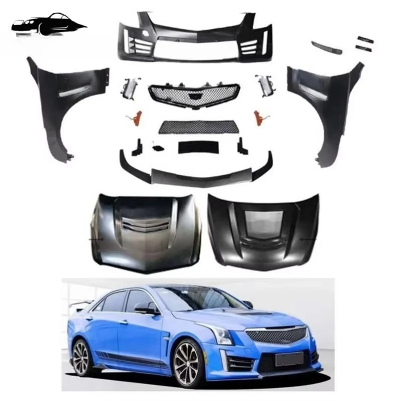 Комплект кузовных деталей для Cadillac ATS-V (2014-2019): передний бампер с решеткой, передний сплиттер, капот, крылья
Комплект кузовных деталей для Cadillac ATS-V (2014-2019): передний бампер с решеткой, передний сплиттер, капот, крылья