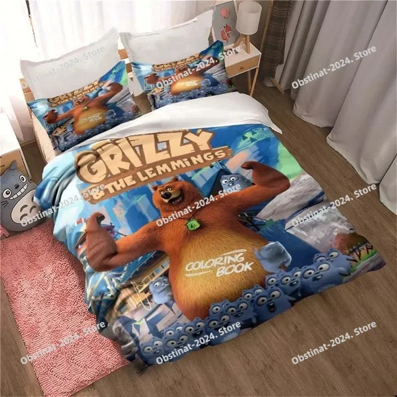 Grizzy and The Lemmings Bedding Set Print single Comforter Quilt Bed Cover Duvet Cover Pillow Case 3 Pieces Sets Kids Adult Size
Grizzy and The Lemmings Bedding Set Print single Comforter Quilt Bed Cover Duvet Cover Pillow Case 3 Pieces Sets Kids Adult Size