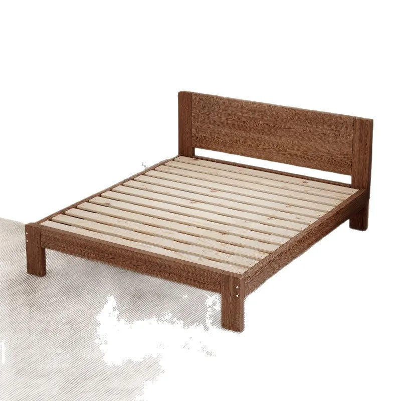 Walnut wooden retro style double 1.8 bedroom economy 1.2 meters single small apartment rental frame
Walnut wooden retro style double 1.8 bedroom economy 1.2 meters single small apartment rental frame