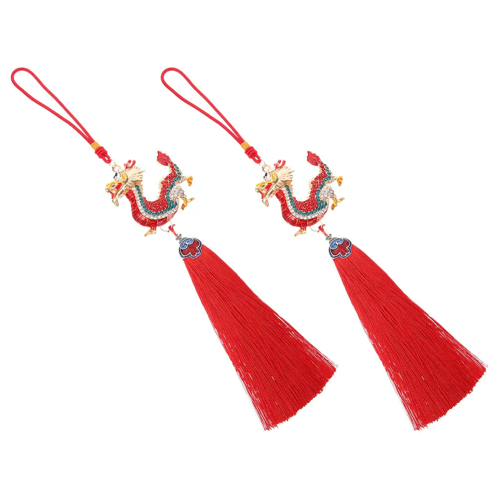 2Pcs Dragon Pendant Car Ornaments Red Rhinestone Inlaid Chinese Style Rear View Mirror Hanging Decorations Accessories
2Pcs Dragon Pendant Car Ornaments Red Rhinestone Inlaid Chinese Style Rear View Mirror Hanging Decorations Accessories