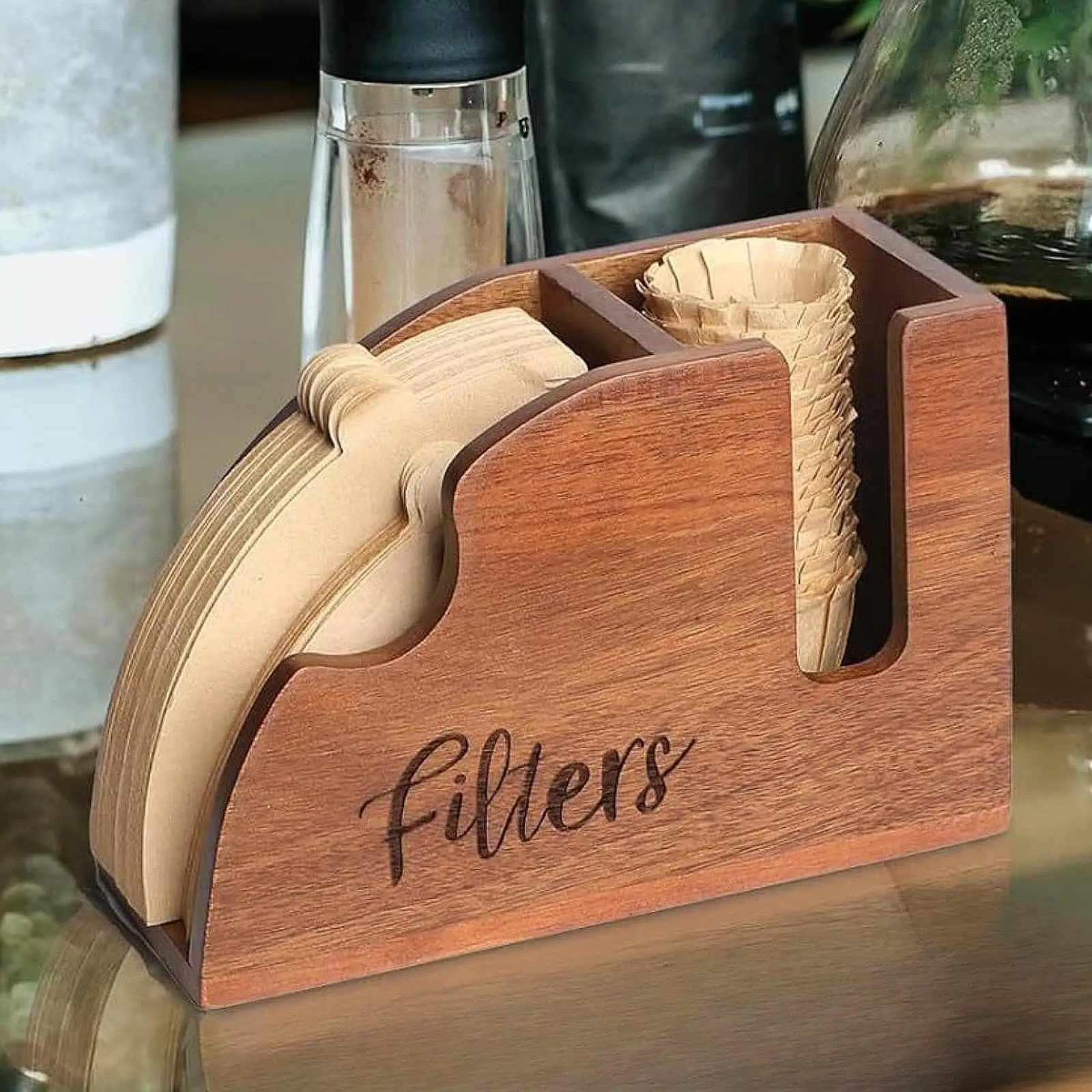 Wood Coffee Filter Holder Fashion Easy to Clean Cone Coffee Filters Storage Rack
Wood Coffee Filter Holder Fashion Easy to Clean Cone Coffee Filters Storage Rack