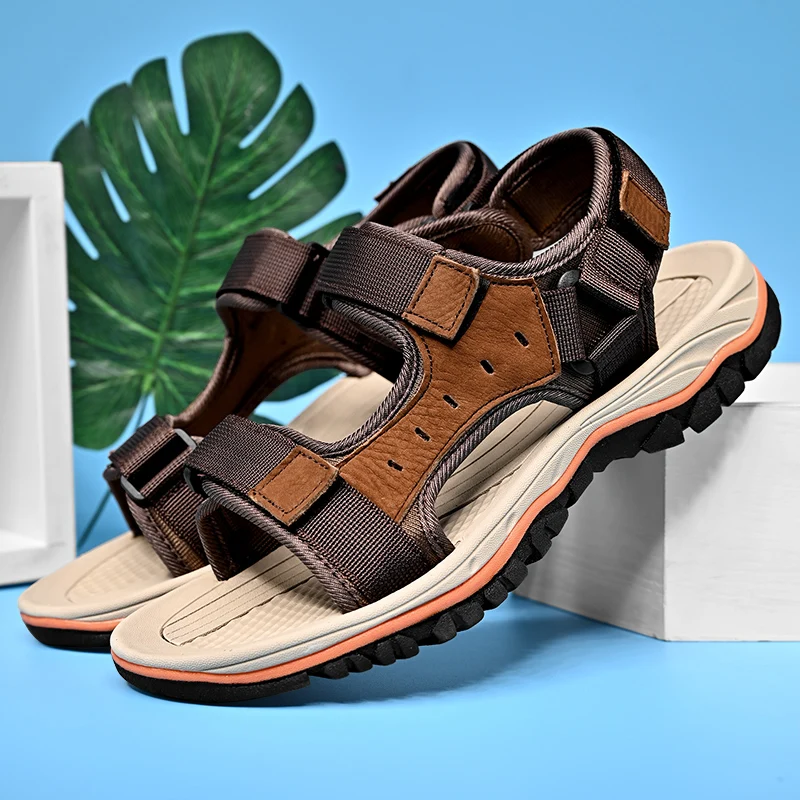 Summer Men Sandals Genuine Leather Mens Casual Shoes Outdoor Men Leather Sandals for Men Beach Shoes Roman mens Shoes
Summer Men Sandals Genuine Leather Mens Casual Shoes Outdoor Men Leather Sandals for Men Beach Shoes Roman mens Shoes