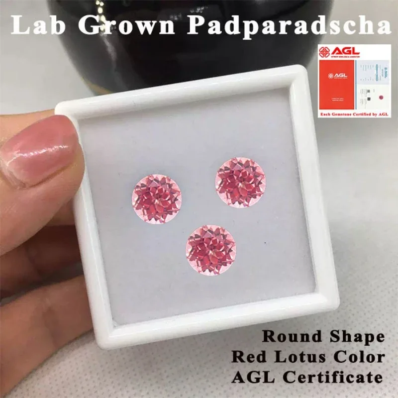 Lab Grown Padparadscha Round Shape Red Lotus Color Gemstone for DIY Jewelry Making Materials Selectable Certificate
Lab Grown Padparadscha Round Shape Red Lotus Color Gemstone for DIY Jewelry Making Materials Selectable Certificate