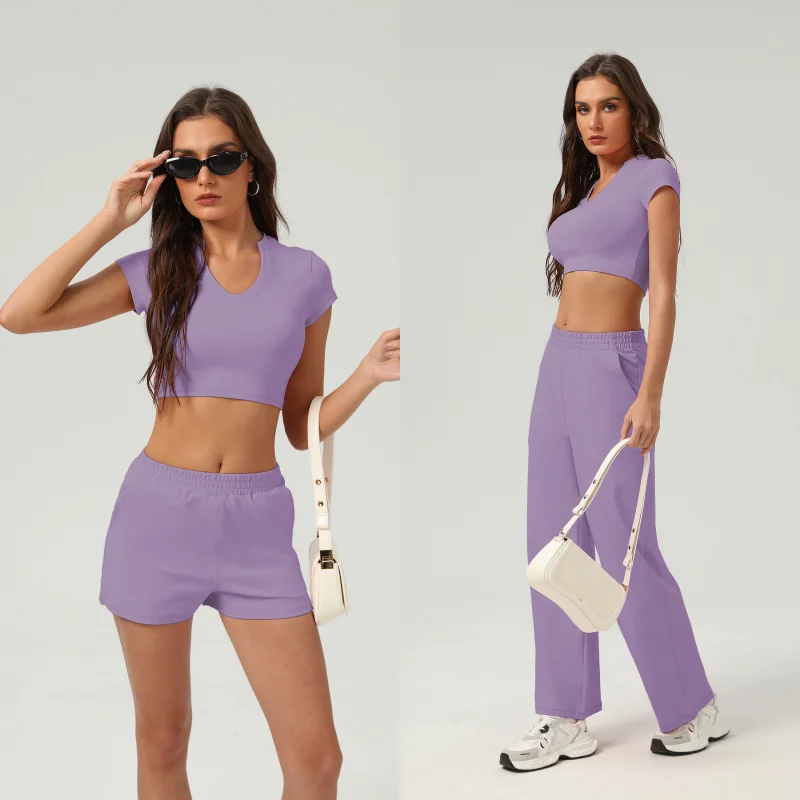 Seamless Yoga Sets Sports Fitness High Waist Hip Raise Skinny Pocket Short Sleeve Suit Casual Running Workout Gym Sets for Women
Seamless Yoga Sets Sports Fitness High Waist Hip Raise Skinny Pocket Short Sleeve Suit Casual Running Workout Gym Sets for Women