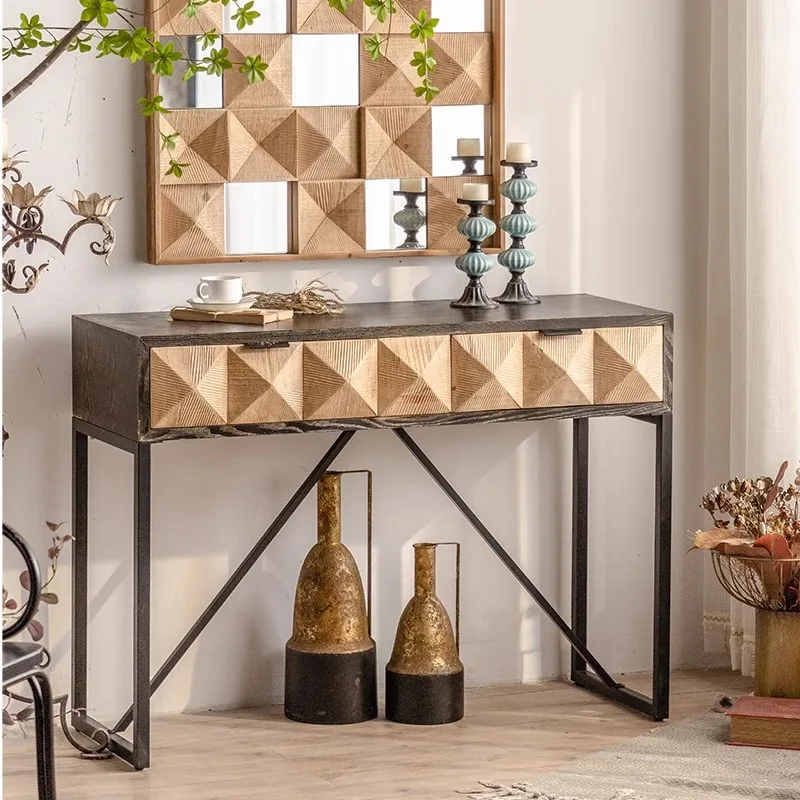 American wabi wind retro solid wood old entrance cabinet small apartment dining side cabinet living room rack locker cabine
American wabi wind retro solid wood old entrance cabinet small apartment dining side cabinet living room rack locker cabine
