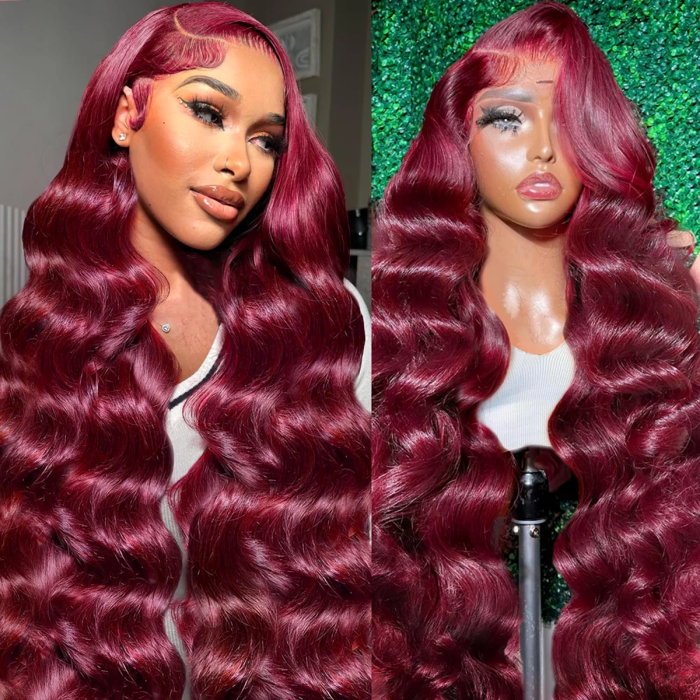 13x6 Hd Lace Front Human Hair Wig 99J Burgundy Pre plucked HD Transparent 13x4 Body Wave Human Hair Lace Frontal Wigs for Women
13x6 Hd Lace Front Human Hair Wig 99J Burgundy Pre plucked HD Transparent 13x4 Body Wave Human Hair Lace Frontal Wigs for Women