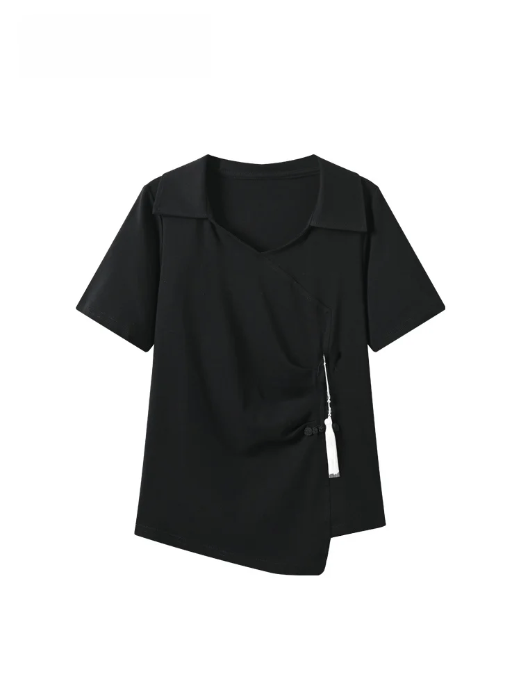 New Chinese Style plus Size Women's T-Shirt Short Sleeve Shoulder Width Regular Summer Cotton Blend Comfortable Fit Top
New Chinese Style plus Size Women's T-Shirt Short Sleeve Shoulder Width Regular Summer Cotton Blend Comfortable Fit Top