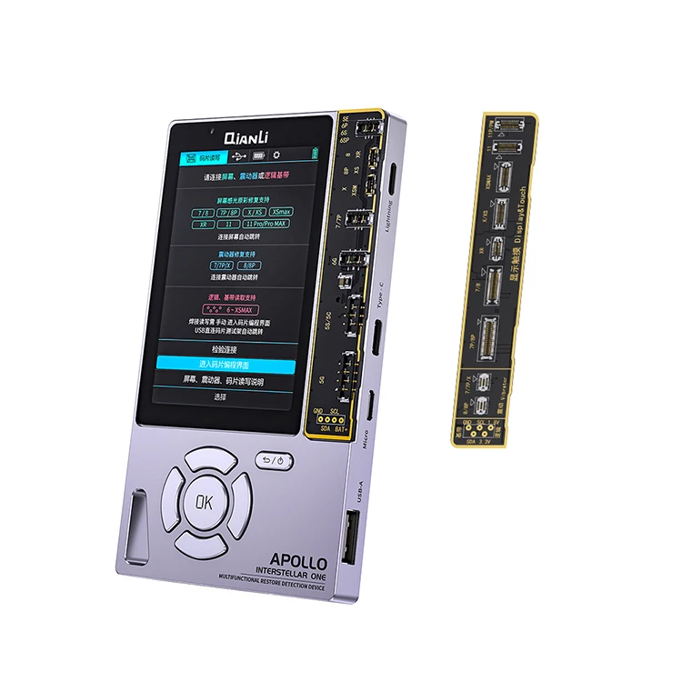 QIANLI APOLLO ONE 6in1 True Tone Restore Programmer for Batteries Code Change Activate Vibrates Read Write Repair Tools
QIANLI APOLLO ONE 6in1 True Tone Restore Programmer for Batteries Code Change Activate Vibrates Read Write Repair Tools