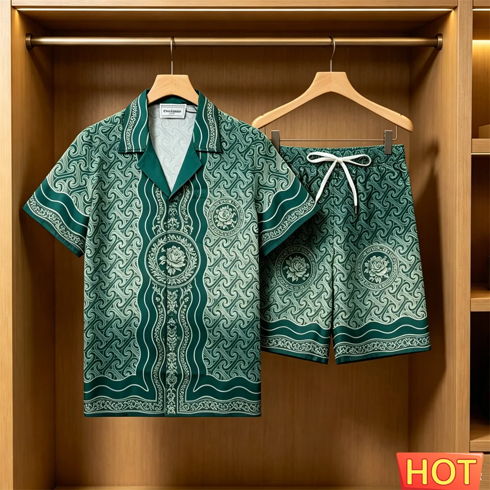 y2k Gradient patterned shirt set shirt pants sets Summer Men's Hawaiian Vacation Shirt Set Breathable men's casual two-piece set
y2k Gradient patterned shirt set shirt pants sets Summer Men's Hawaiian Vacation Shirt Set Breathable men's casual two-piece set