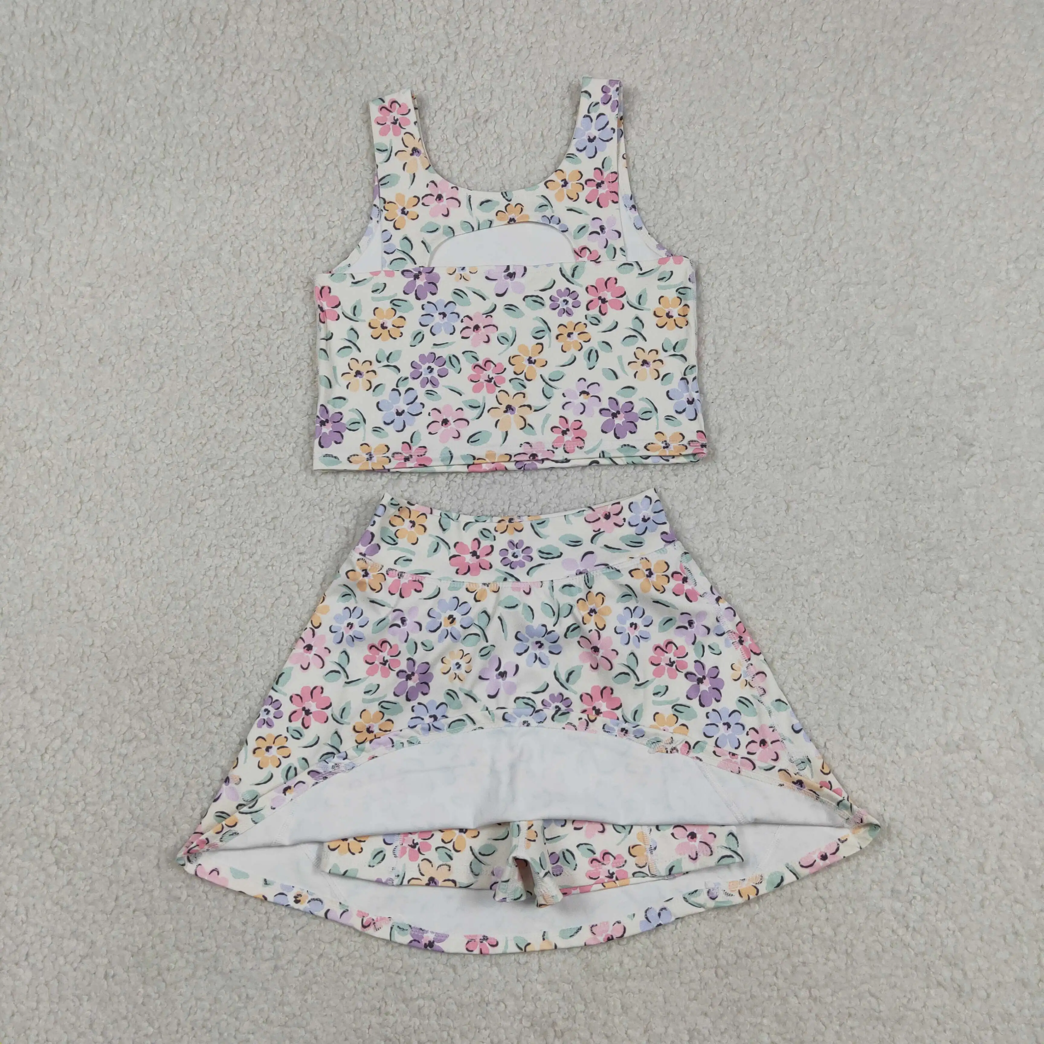 Wholesale Baby Girl Yoga Active Floral Clothing Toddler Shirt Skirt Shorts Kids Skort Flower Set Athletic Summer Clothes
Wholesale Baby Girl Yoga Active Floral Clothing Toddler Shirt Skirt Shorts Kids Skort Flower Set Athletic Summer Clothes