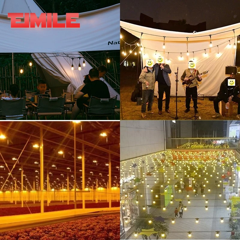 E27 LED Waterproof Light String Camping Tent Atmosphere Light Outdoor Power Cable 230V Wedding Decoration Series Connector Line
E27 LED Waterproof Light String Camping Tent Atmosphere Light Outdoor Power Cable 230V Wedding Decoration Series Connector Line