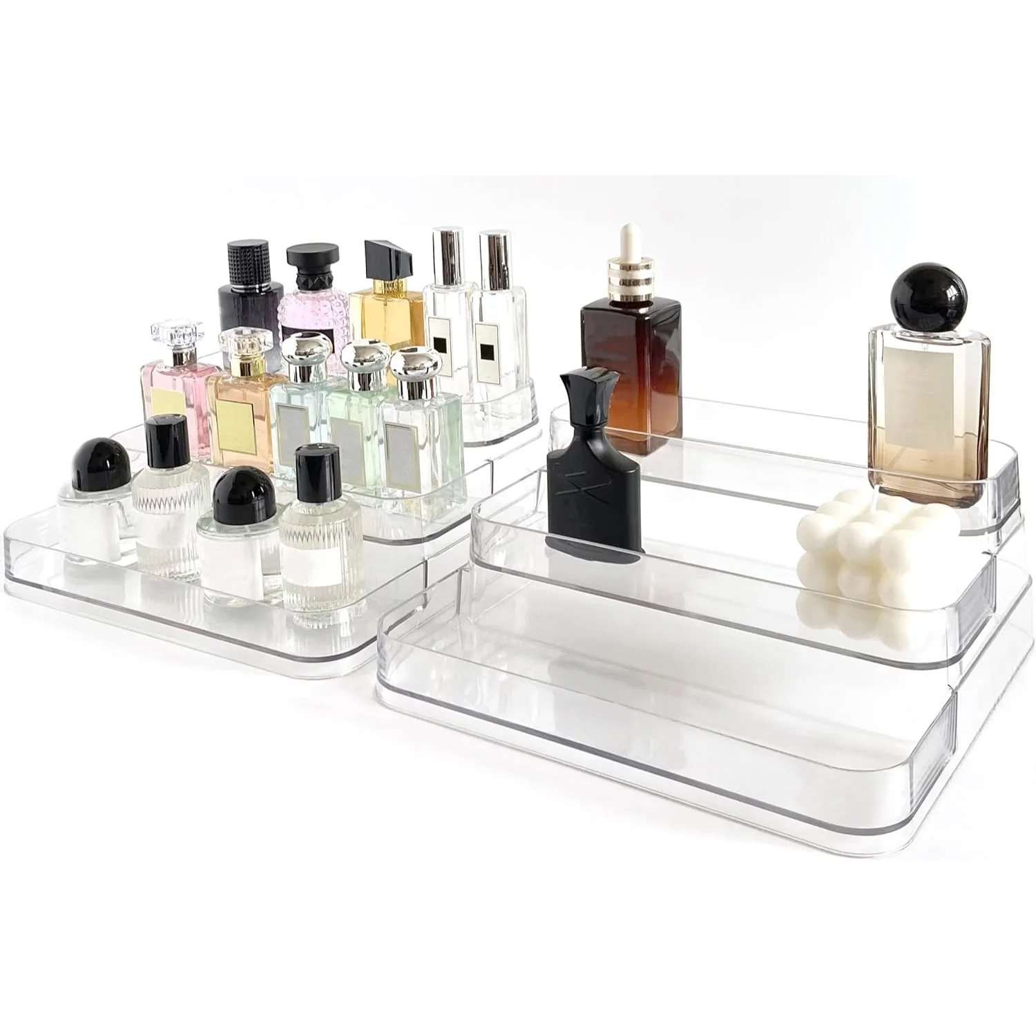 Clear Acrylic 3-Tier Shelf Organizer for Perfume Skincare Storage, Sturdy Rack for Countertop Cabinet
Clear Acrylic 3-Tier Shelf Organizer for Perfume Skincare Storage, Sturdy Rack for Countertop Cabinet