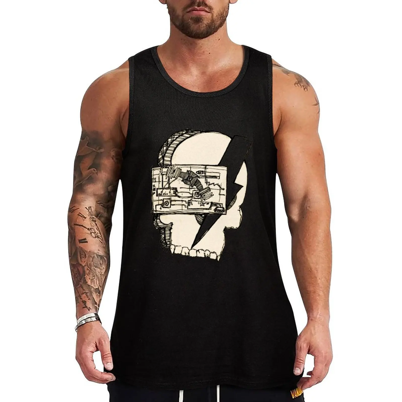 Skull Charged, hh5art Tank Top Minimal Print Tank Top Simple Graphic Sleeveless
Skull Charged, hh5art Tank Top Minimal Print Tank Top Simple Graphic Sleeveless