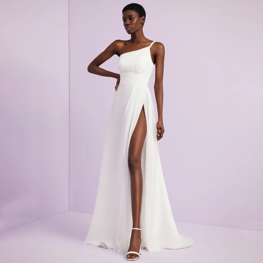 Simple Wedding Dresses for Women 2023 Bride One Shoulder A Line Beach Gowns Long High Slit Backless Bridal Dress White
Simple Wedding Dresses for Women 2023 Bride One Shoulder A Line Beach Gowns Long High Slit Backless Bridal Dress White