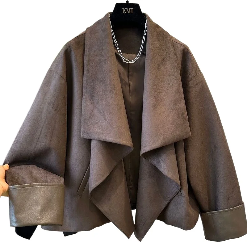 2026 Spring Autumn Fashion Design Windbreaker Women Loose Large Size Coats Outerwears Brown Black Cardigan Trench Coat Female
2026 Spring Autumn Fashion Design Windbreaker Women Loose Large Size Coats Outerwears Brown Black Cardigan Trench Coat Female