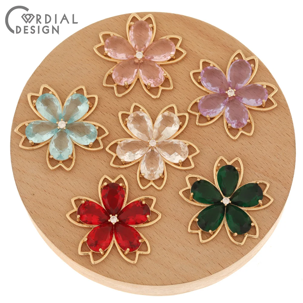 Cordial Design 20Pcs 33*33MM Jewelry Accessories/CZ Charms/Hand Made/DIY Connectors/Flower Shape/Crystal Pendant For Earrings
Cordial Design 20Pcs 33*33MM Jewelry Accessories/CZ Charms/Hand Made/DIY Connectors/Flower Shape/Crystal Pendant For Earrings