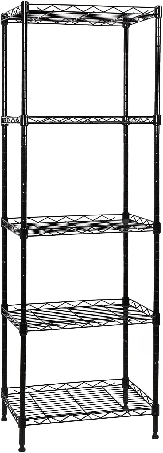 5-Tier Wire Shelving Unit Adjustable Storage Rack for Laundry Bathroom Kitchen Pantry Closet Organization, 16.6"L x 11.4"W x
5-Tier Wire Shelving Unit Adjustable Storage Rack for Laundry Bathroom Kitchen Pantry Closet Organization, 16.6"L x 11.4"W x