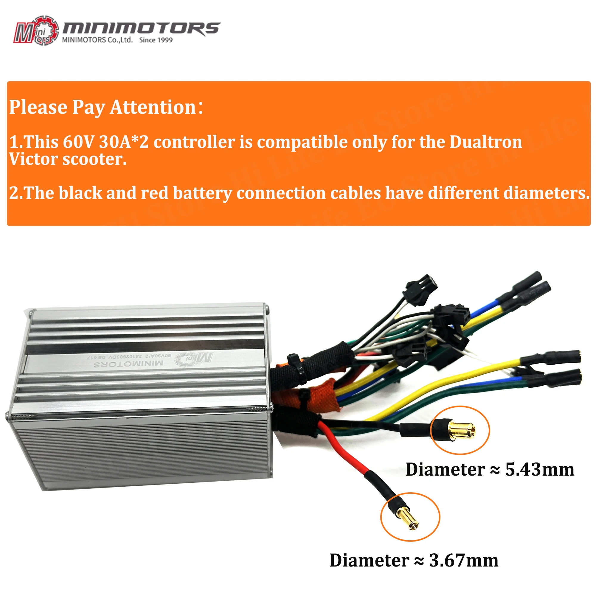 Официальный контроллер MINIMOTOR DUALTRON VICTOR 60V 30A*2, два в одном, только для самоката DT VICTOR.
Официальный контроллер MINIMOTOR DUALTRON VICTOR 60V 30A*2, два в одном, только для самоката DT VICTOR.