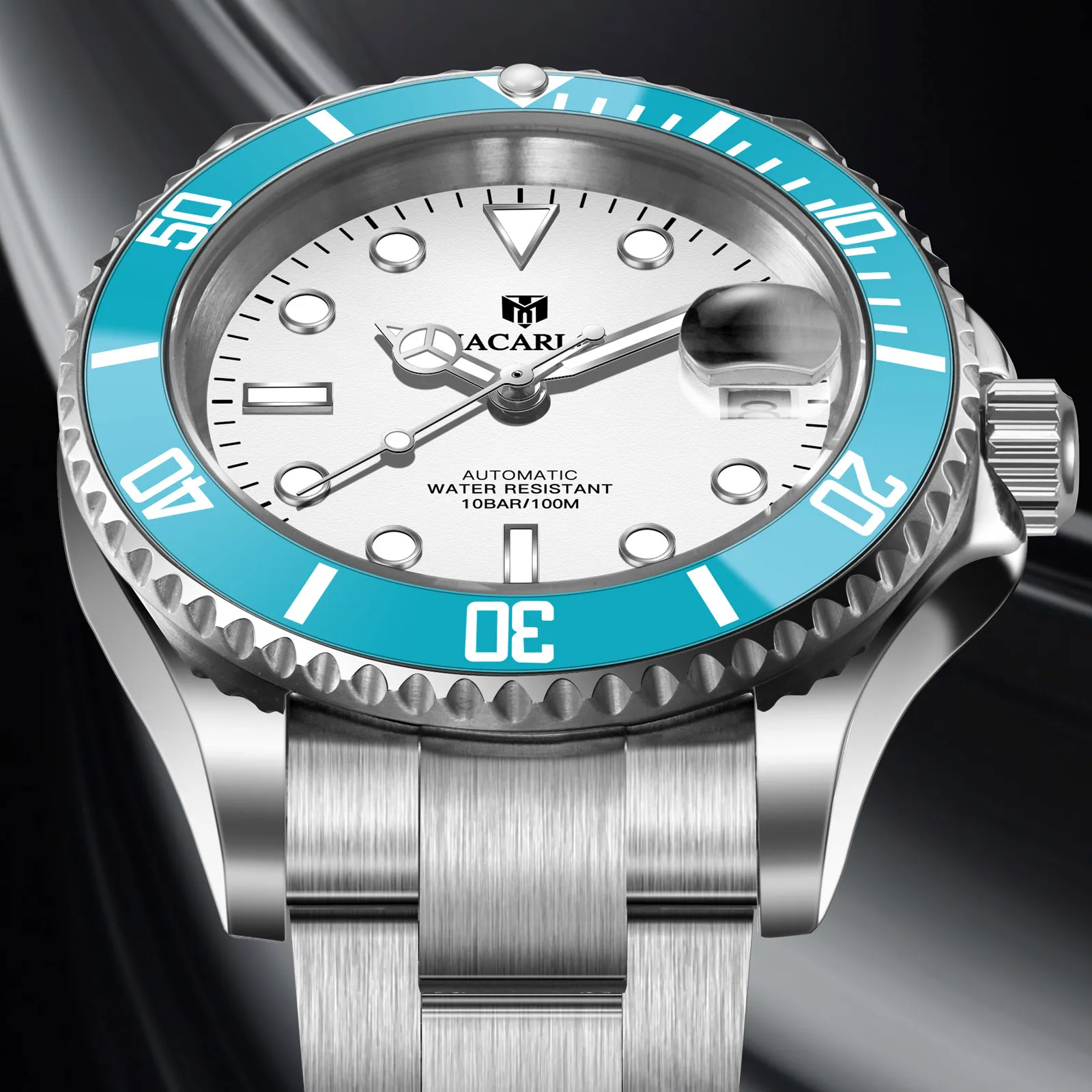 MACARLON Design New bidirectional rotating bezel mechanical watch men sapphire glass stainless steel calendar waterproof watch
MACARLON Design New bidirectional rotating bezel mechanical watch men sapphire glass stainless steel calendar waterproof watch