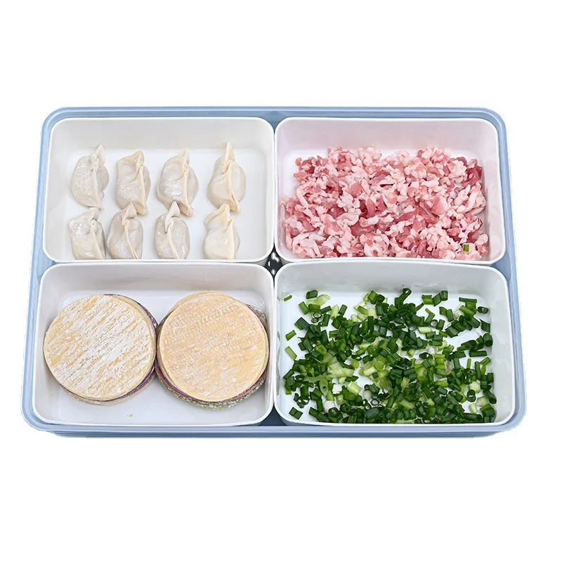 Plastic square multi-layer refrigerator storage box with lid, wonton vegetable box, divided dumpling frozen fresh-keeping box
Plastic square multi-layer refrigerator storage box with lid, wonton vegetable box, divided dumpling frozen fresh-keeping box