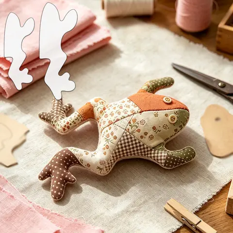 YOMDID 2pcs Jumping Frog Sewing Template DIY Frog Pattern Quilting Stencils Available In Two Sizes Made Of Durable PET Material