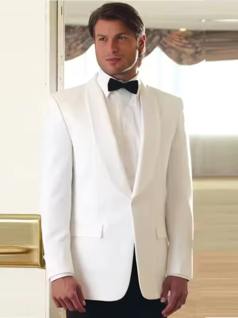 Классический мужской костюм-двойка цвета слоновой кости/белый, приталенный, с шалевым воротником, пиджак и брюки, для свадьбы, жениха, выпускного вечера, высококачественный комплект для торжественных мероприятий
Классический мужской костюм-двойка цвета слоновой кости/белый, приталенный, с шалевым воротником, пиджак и брюки, для свадьбы, жениха, выпускного вечера, высококачественный комплект для торжественных мероприятий