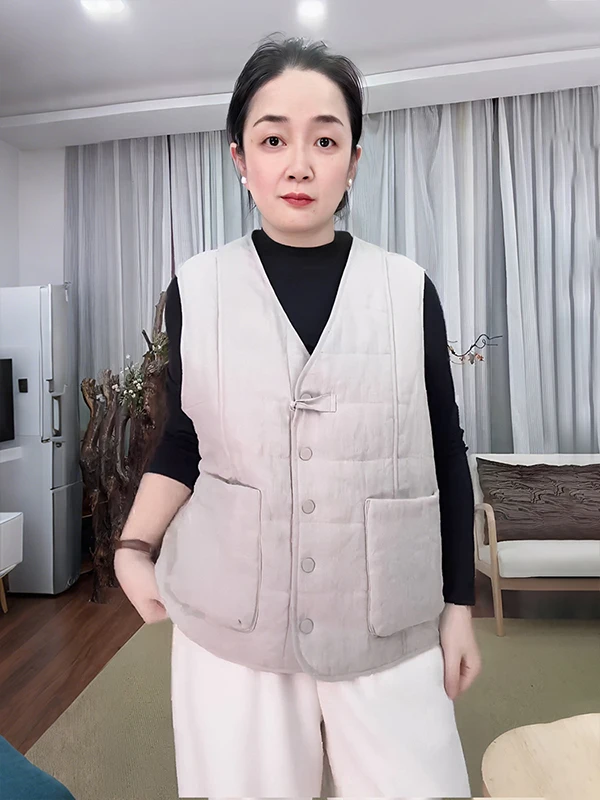 Han Han Han Premium Flax Retro Plaid Vest Women's Spring New V-ne Jaet Outerwear ort Sle Buttoning Regular Thin
Han Han Han Premium Flax Retro Plaid Vest Women's Spring New V-ne Jaet Outerwear ort Sle Buttoning Regular Thin