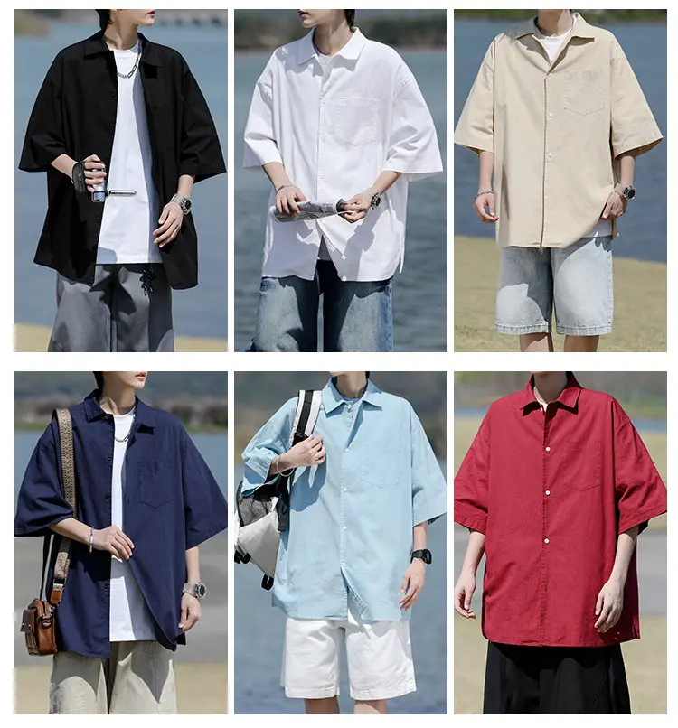 2026 New Ice Silk Cotton Linen Short Sleeve Men's Summer Seven-Sleeve Shirt Jacket Loose Fattened Plus Size Half Sleeve Clothes
2026 New Ice Silk Cotton Linen Short Sleeve Men's Summer Seven-Sleeve Shirt Jacket Loose Fattened Plus Size Half Sleeve Clothes