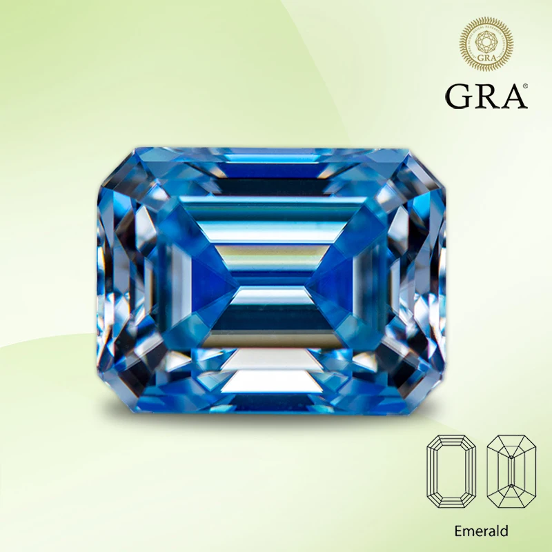 Moissanite Diamond Ice Blue Color Emerald Cut Lab Created Gemstone for Advanced Jewelry Making Materials with GRA Certificate
Moissanite Diamond Ice Blue Color Emerald Cut Lab Created Gemstone for Advanced Jewelry Making Materials with GRA Certificate