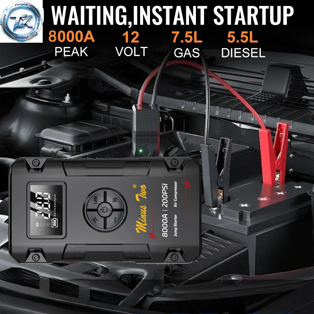 【Multi-functional】12V Car Jump Starter with Tire Inflator Air Compressor Portable Car Battery Booster Wide Temp Working USB Pho
【Multi-functional】12V Car Jump Starter with Tire Inflator Air Compressor Portable Car Battery Booster Wide Temp Working USB Pho