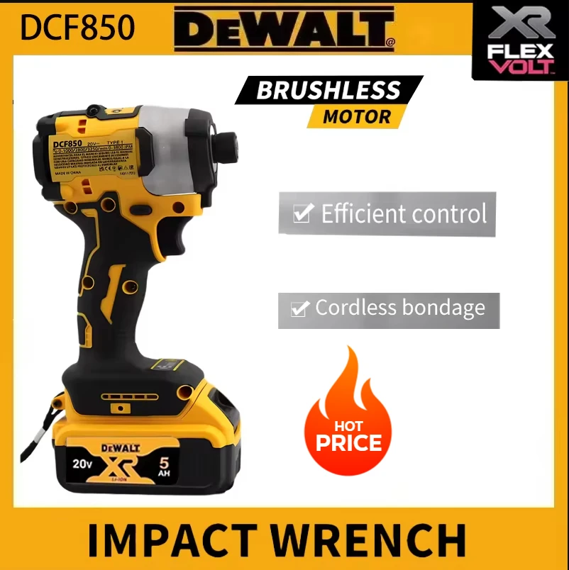 100%DEWALT DCF850 Impact Driver 205NM Brushless Cordless Screwdriver 20V Battery Rechargeable Electric Impact Drill Power Tools
100%DEWALT DCF850 Impact Driver 205NM Brushless Cordless Screwdriver 20V Battery Rechargeable Electric Impact Drill Power Tools