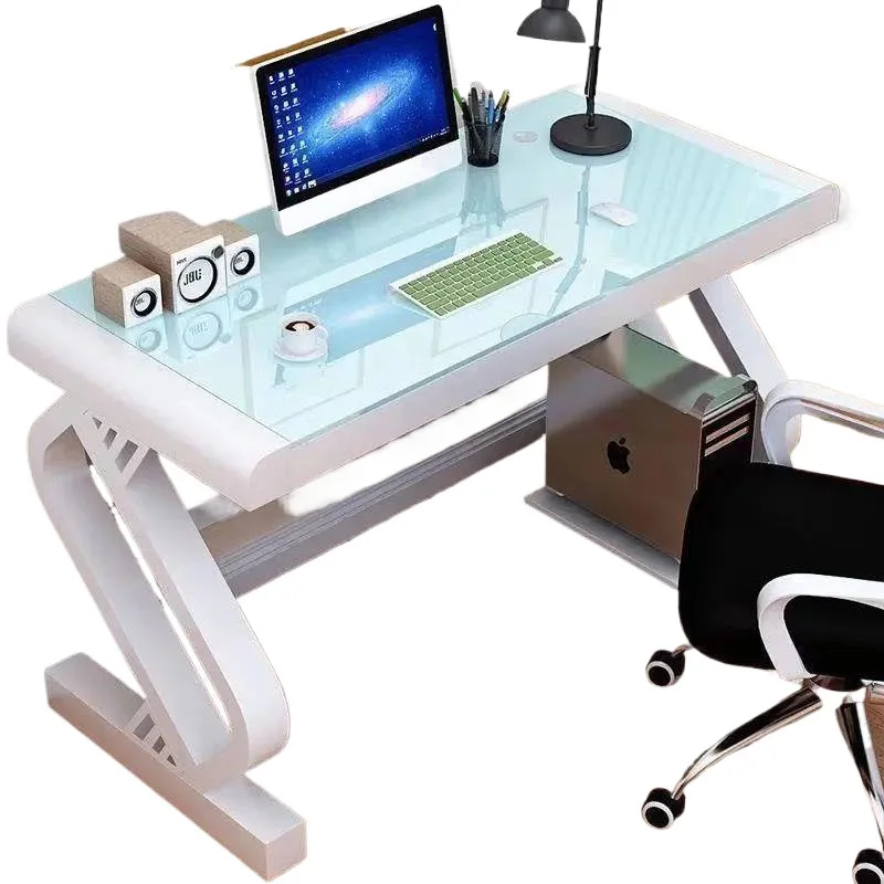 Computer desk Desktop household desk with keyboard holder Bedroom simple Tempered glass Writing Economical
Computer desk Desktop household desk with keyboard holder Bedroom simple Tempered glass Writing Economical