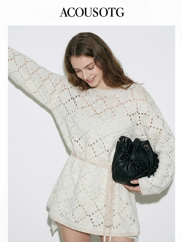 Кружевной вязаный свитер с вырезами и поясом, с круглым вырезом горловины, с ромбовидным узором, в стиле Lazy Sle, женский, зимний, модный, из мягкой шерстяной смеси
Кружевной вязаный свитер с вырезами и поясом, с круглым вырезом горловины, с ромбовидным узором, в стиле Lazy Sle, женский, зимний, модный, из мягкой шерстяной смеси