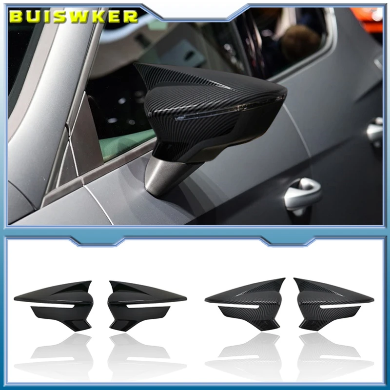 2pcs Car Side Door Rear View Mirror Cover Cap Add on For SEAT Leon MK3 5F ST FR Cupra Ibiza Mk5 Arona KJ7 2017-2020
2pcs Car Side Door Rear View Mirror Cover Cap Add on For SEAT Leon MK3 5F ST FR Cupra Ibiza Mk5 Arona KJ7 2017-2020