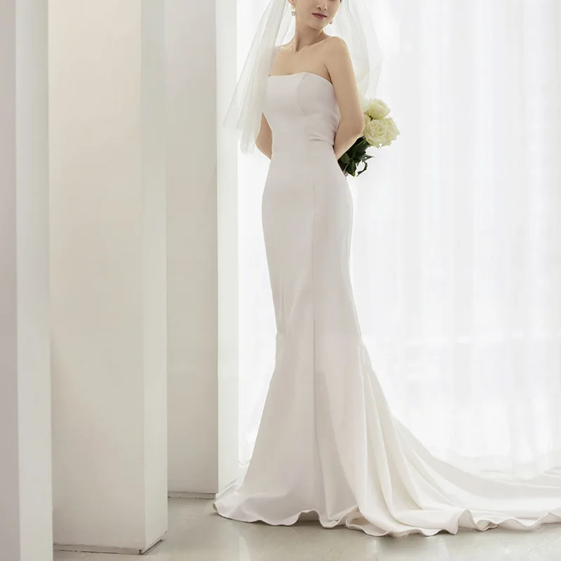 Ele Simple Wedding Dr 2025 New Sle Крытая свадебная фотография Slim Fit Fi Tail Вечернее платье для невесты
Ele Simple Wedding Dr 2025 New Sle Крытая свадебная фотография Slim Fit Fi Tail Вечернее платье для невесты