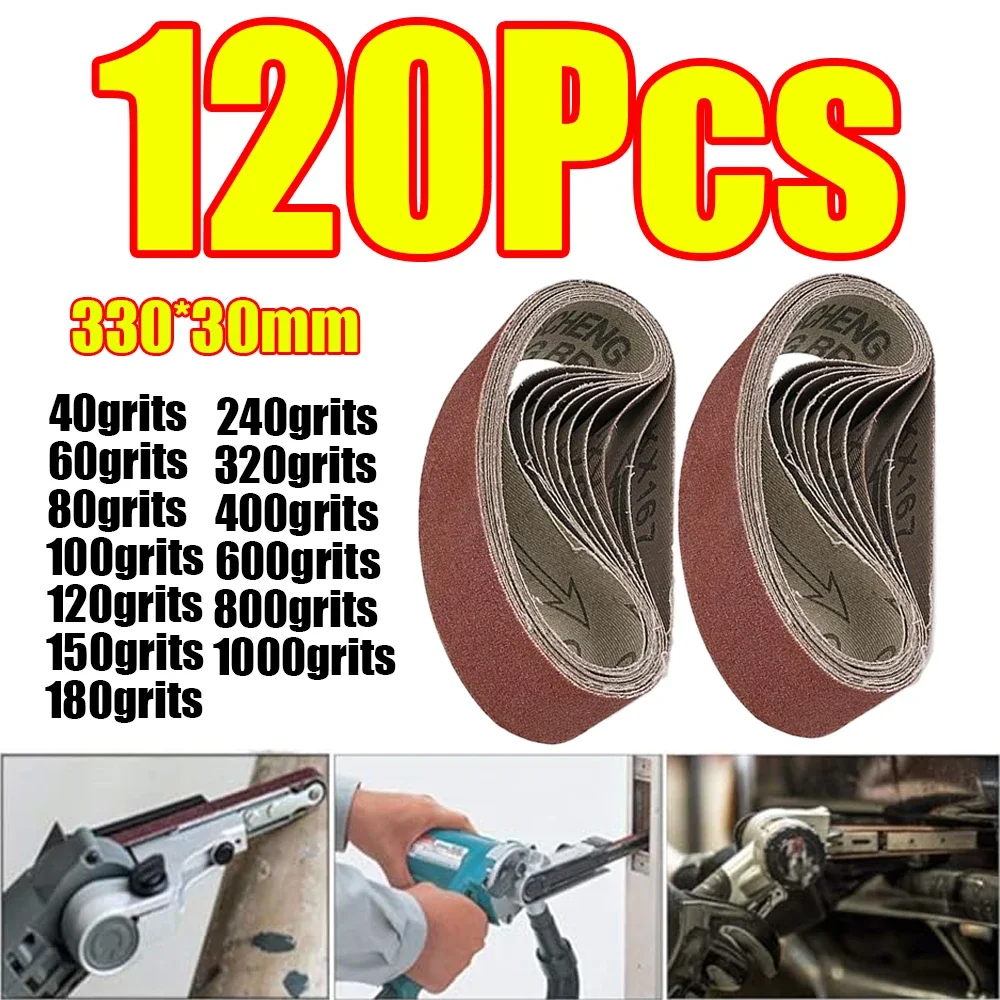 10-120Pcs 330x30mm Sanding Belts 40-1000 Grits Wood Soft Metal Polishing Sandpaper Abrasive Bands for Sander Power Tools
10-120Pcs 330x30mm Sanding Belts 40-1000 Grits Wood Soft Metal Polishing Sandpaper Abrasive Bands for Sander Power Tools