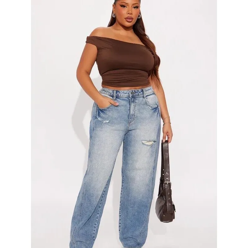 a 79327 Vintage Wide Leg Jeans Retro Denim Pants Neutral Style Other Material Casual Trousers for Women Spring Season
a 79327 Vintage Wide Leg Jeans Retro Denim Pants Neutral Style Other Material Casual Trousers for Women Spring Season