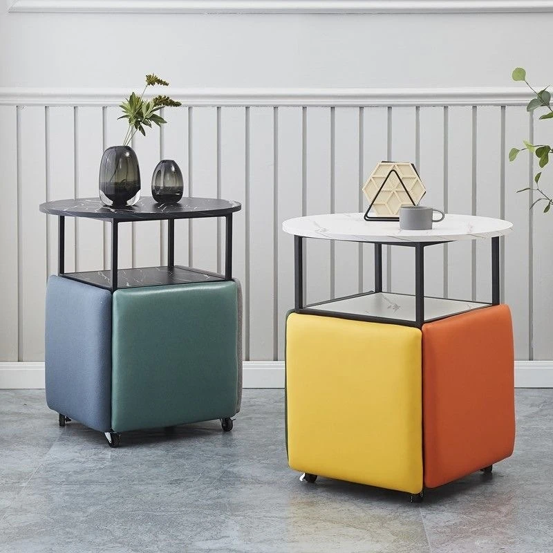 round Rubik's Cube combination stool for apartment layout, small coffee table, mobile small table
round Rubik's Cube combination stool for apartment layout, small coffee table, mobile small table