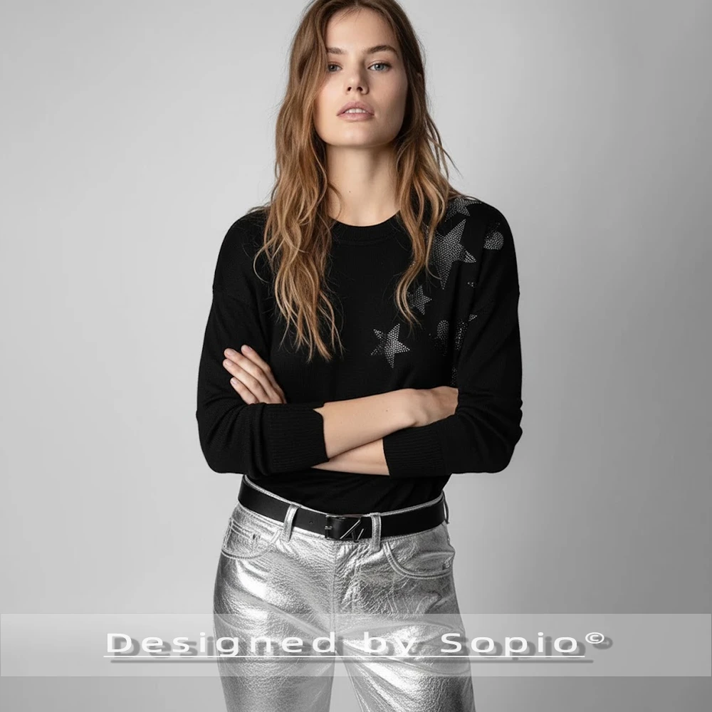 Star Heart Strass Sweater Women Winter Spring Long Sleeve Single Breasted Knitted Sweaters Pullovers Fashion Cardigan Tops 2026
Star Heart Strass Sweater Women Winter Spring Long Sleeve Single Breasted Knitted Sweaters Pullovers Fashion Cardigan Tops 2026