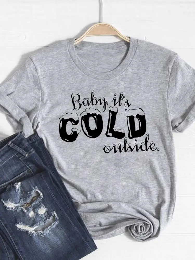 Letter Style Trend 90s Clothes Print T Shirt Top Fashion New Year Short Sleeve Basic Women Tee Graphic Christmas T-shirts
Letter Style Trend 90s Clothes Print T Shirt Top Fashion New Year Short Sleeve Basic Women Tee Graphic Christmas T-shirts