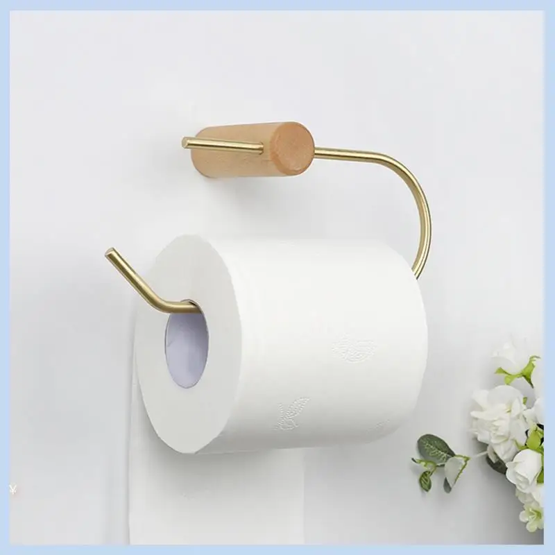 AS63-Wooden Tissue Holder Brass Toilet Paper Holder Toilet Storage Accessory Roll Paper Holder Rack Stand Beech Color & Gold Dur
AS63-Wooden Tissue Holder Brass Toilet Paper Holder Toilet Storage Accessory Roll Paper Holder Rack Stand Beech Color & Gold Dur