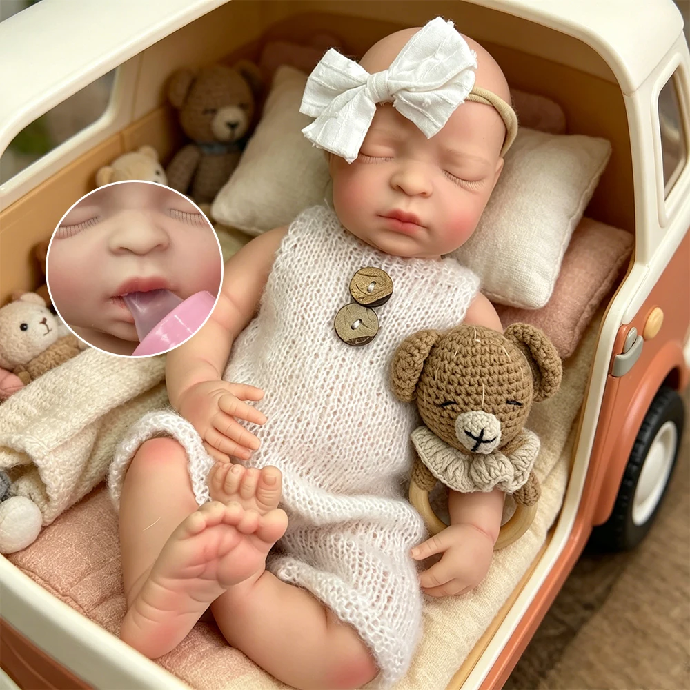 17Inch Sleeping Girl Full Soft Silicone Reborn Baby Can Use Pacifiers Lifelike Handmade Visible Veins Weighted Doll for Elderly
17Inch Sleeping Girl Full Soft Silicone Reborn Baby Can Use Pacifiers Lifelike Handmade Visible Veins Weighted Doll for Elderly