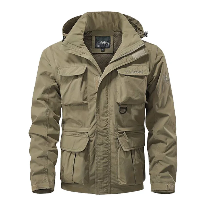 New Spring Autumn Men Multi-Pocket Bomber Jackets Detachable Windproof Sleeved Vest Male Outwear Casual Vintage Cargo Jackets
New Spring Autumn Men Multi-Pocket Bomber Jackets Detachable Windproof Sleeved Vest Male Outwear Casual Vintage Cargo Jackets